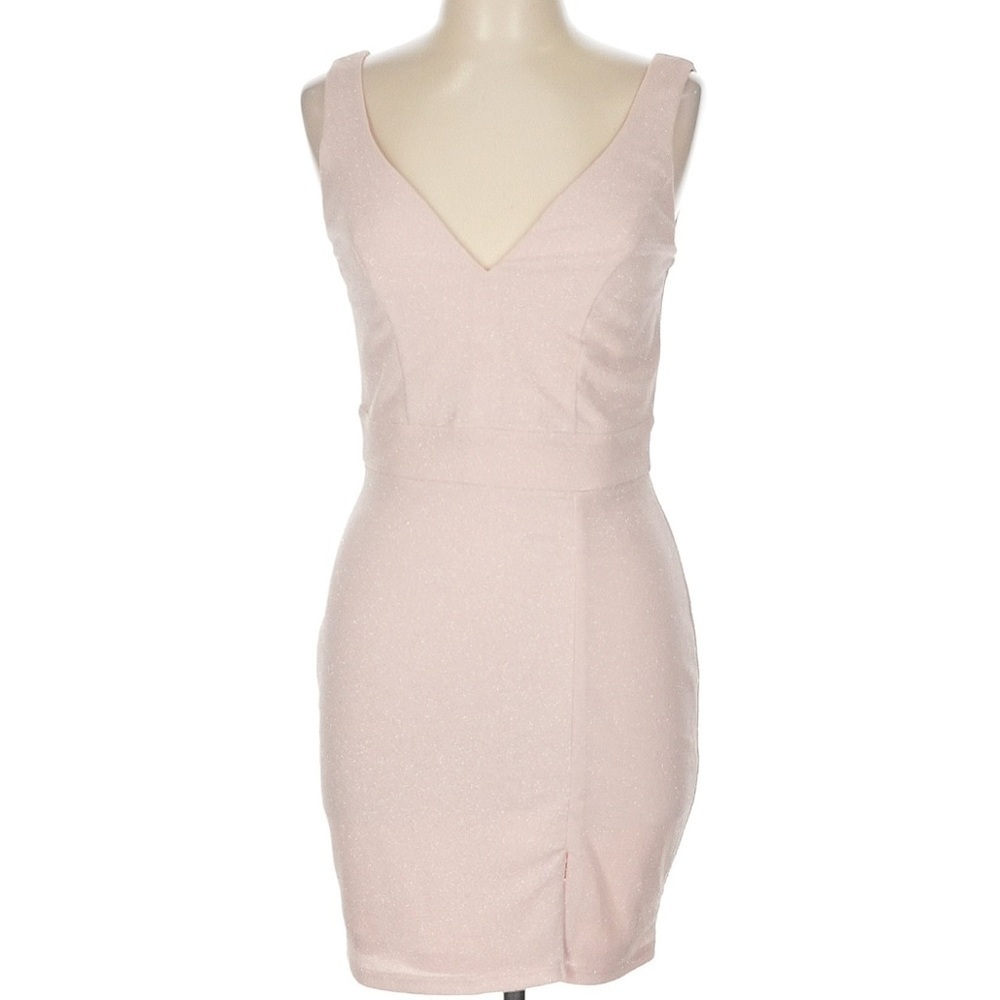 Midnight Doll Beige Soarkle Cocktail Dress. Size 5